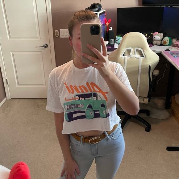 Alani Energy Off-Road Vibes White Upcycle Cropped Top - Picture 3 of 3